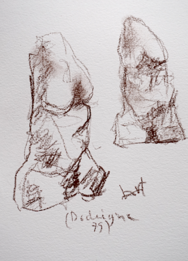 Dessin au Grand Palais expo Rodin - oeuvre de Dodeigne