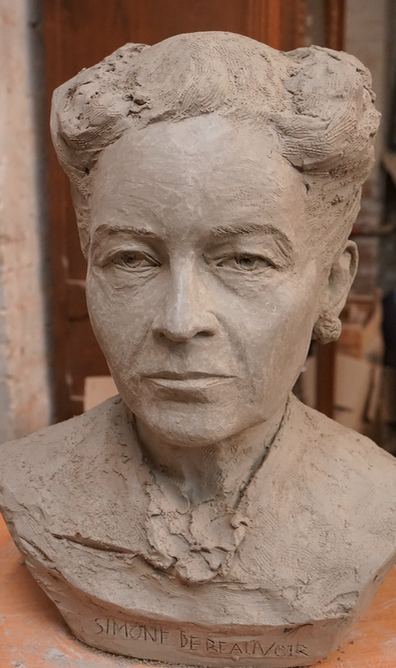 Buste de Simone de Beauvoir - par Gérard Lartigue